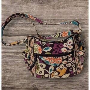 Vera Bradley Plum Crazy Purse Crossbody Shoulder Bag Purple Quilted Retired Cute